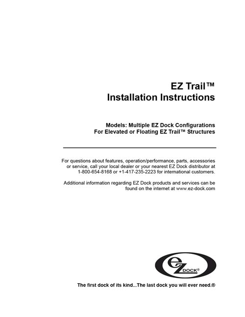 EZ Trail Owners Manual