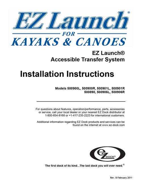 Easy Launch Kayak Owners Manual