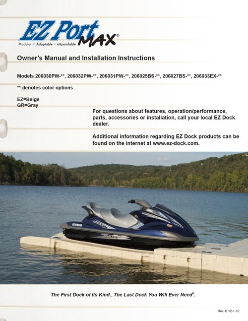 2011 EZ Port MAX Owners Manual
