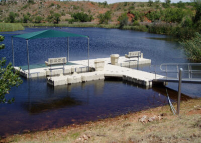 Residential Private Lake Dock with Shade Structure - EZ Dock Montana